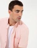Orange Regular Fit Short Sleeve Shirt