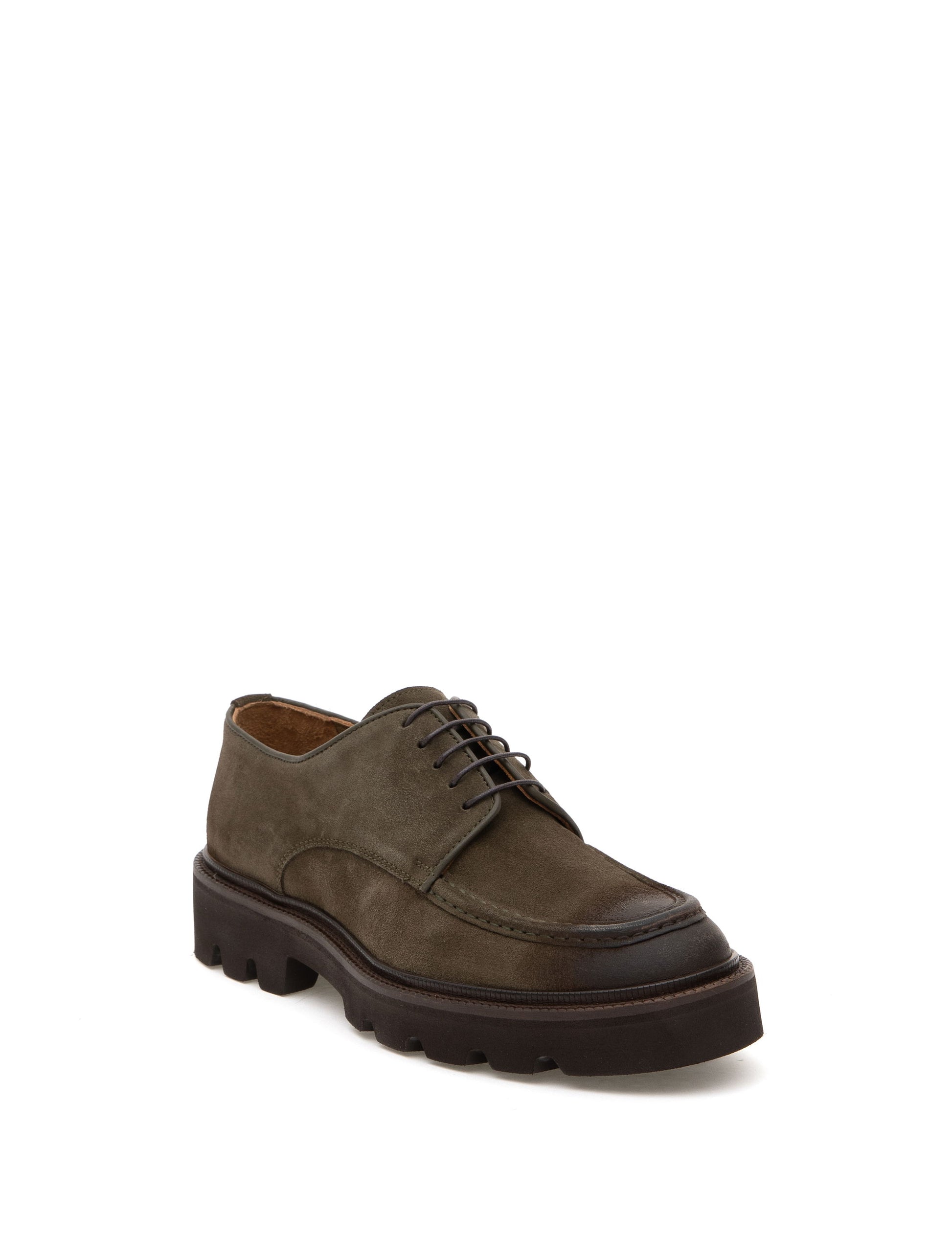 Khaki 100% Leather Casual Shoes