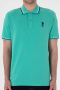 Men's Regular Fit Polo Neck Mint Basic T-Shirt
