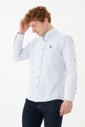 Men's Light Blue Long Sleeve Shirt