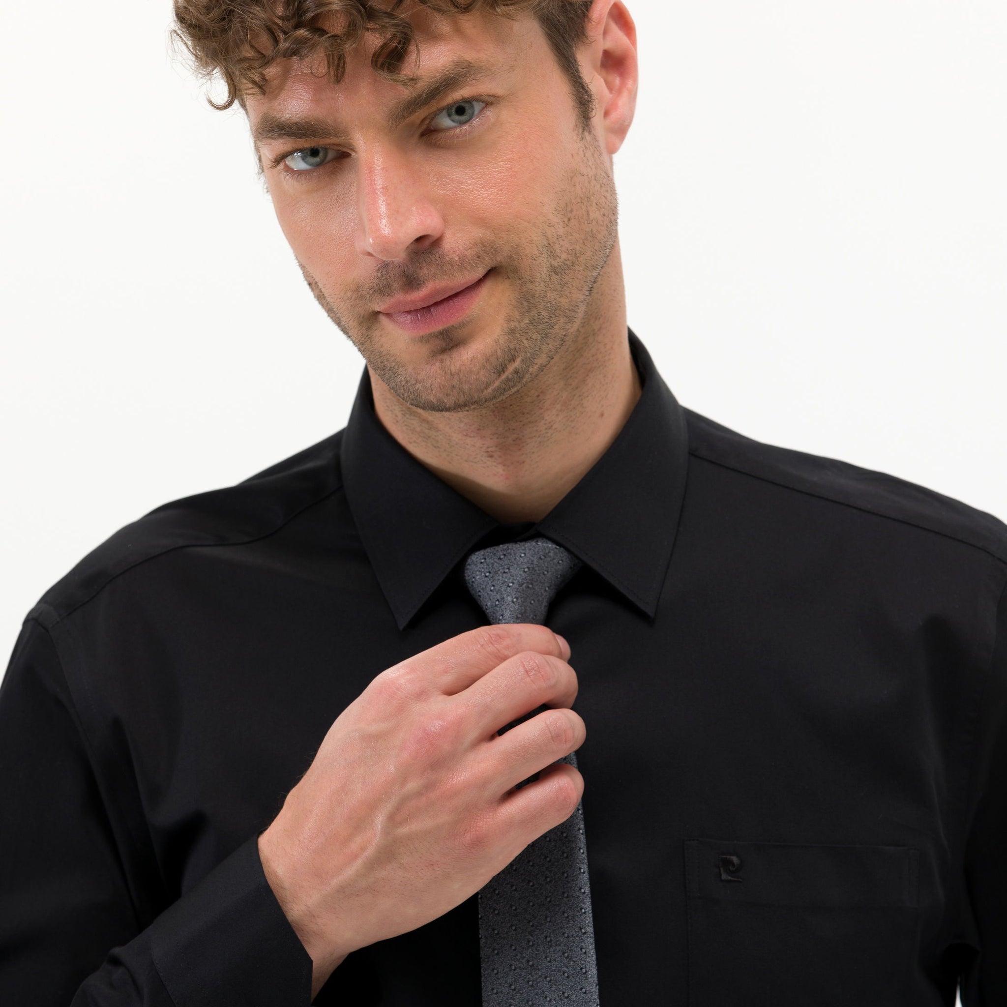 Black Regular Fit Long Sleeve Classic Shirt