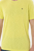 Men's Regular Fit Crew Neck Peanut Green Basic T-Shirt