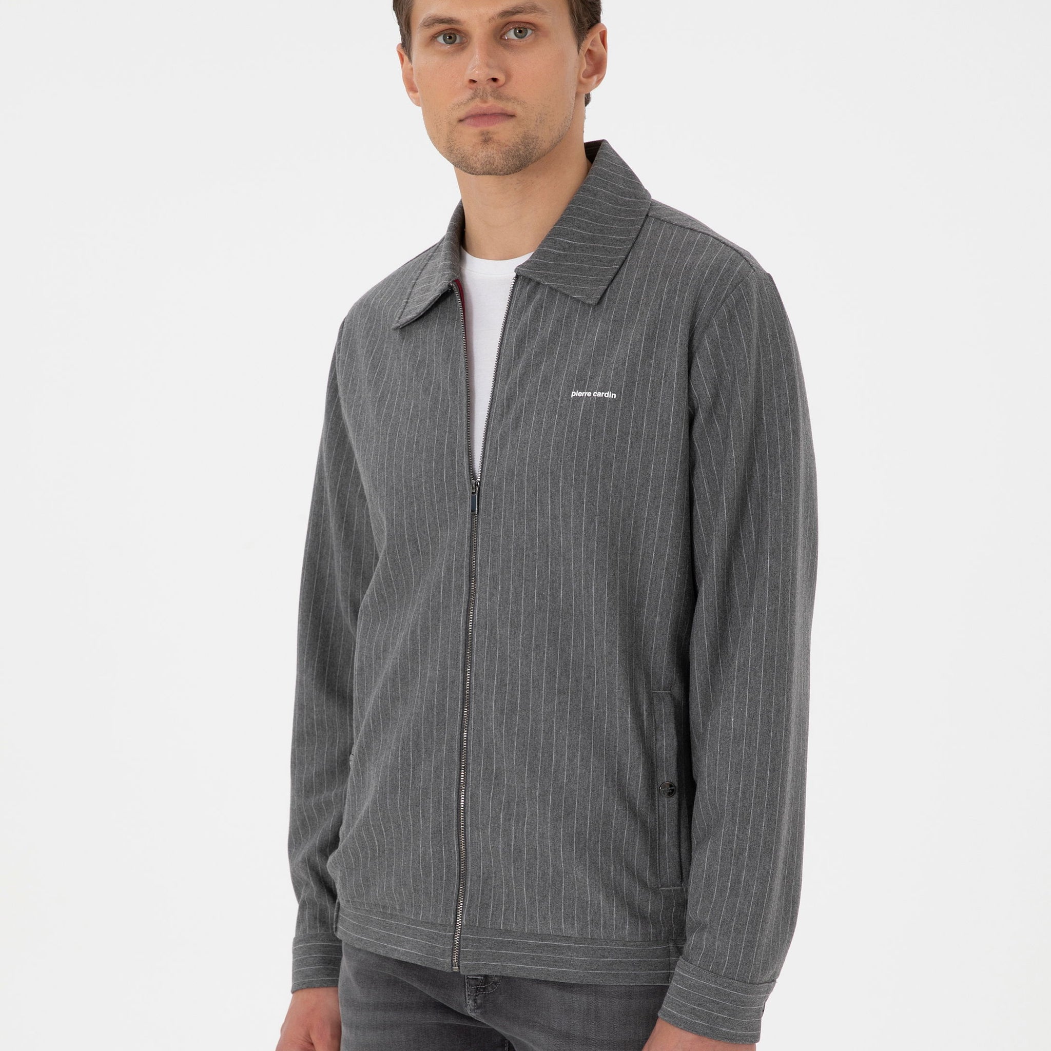 Antrasit Melanj Regular Fit Örme Hırka