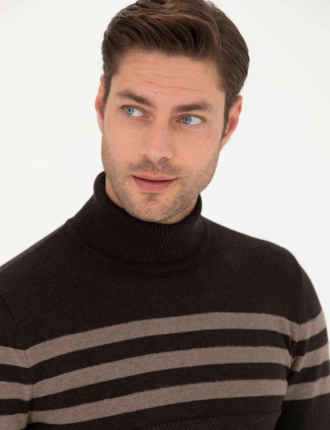 Brown Slim Fit Sweater