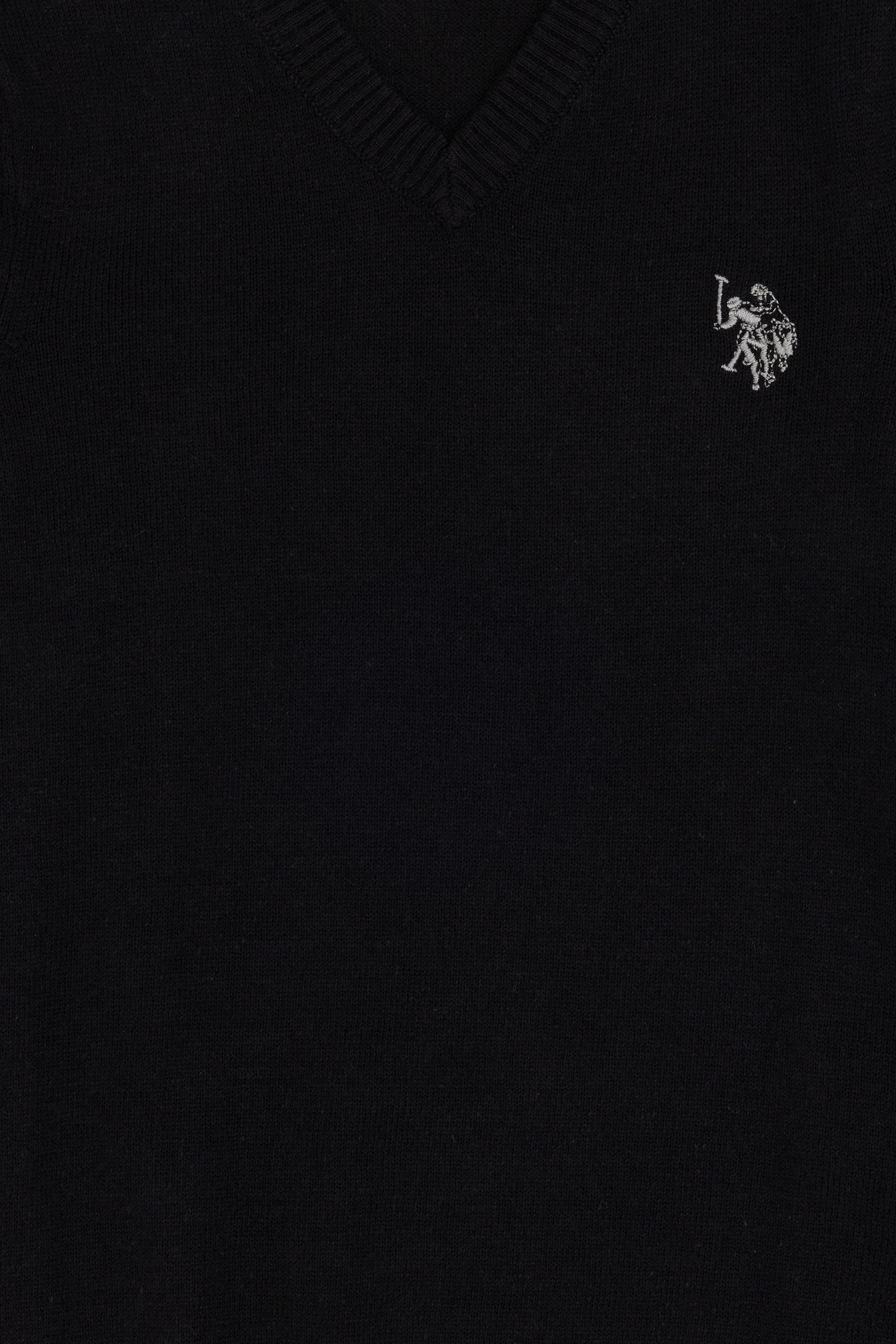 Boys' Black Basic V Neck Sweater