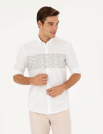 Green Regular Fit Long Sleeve Shirt