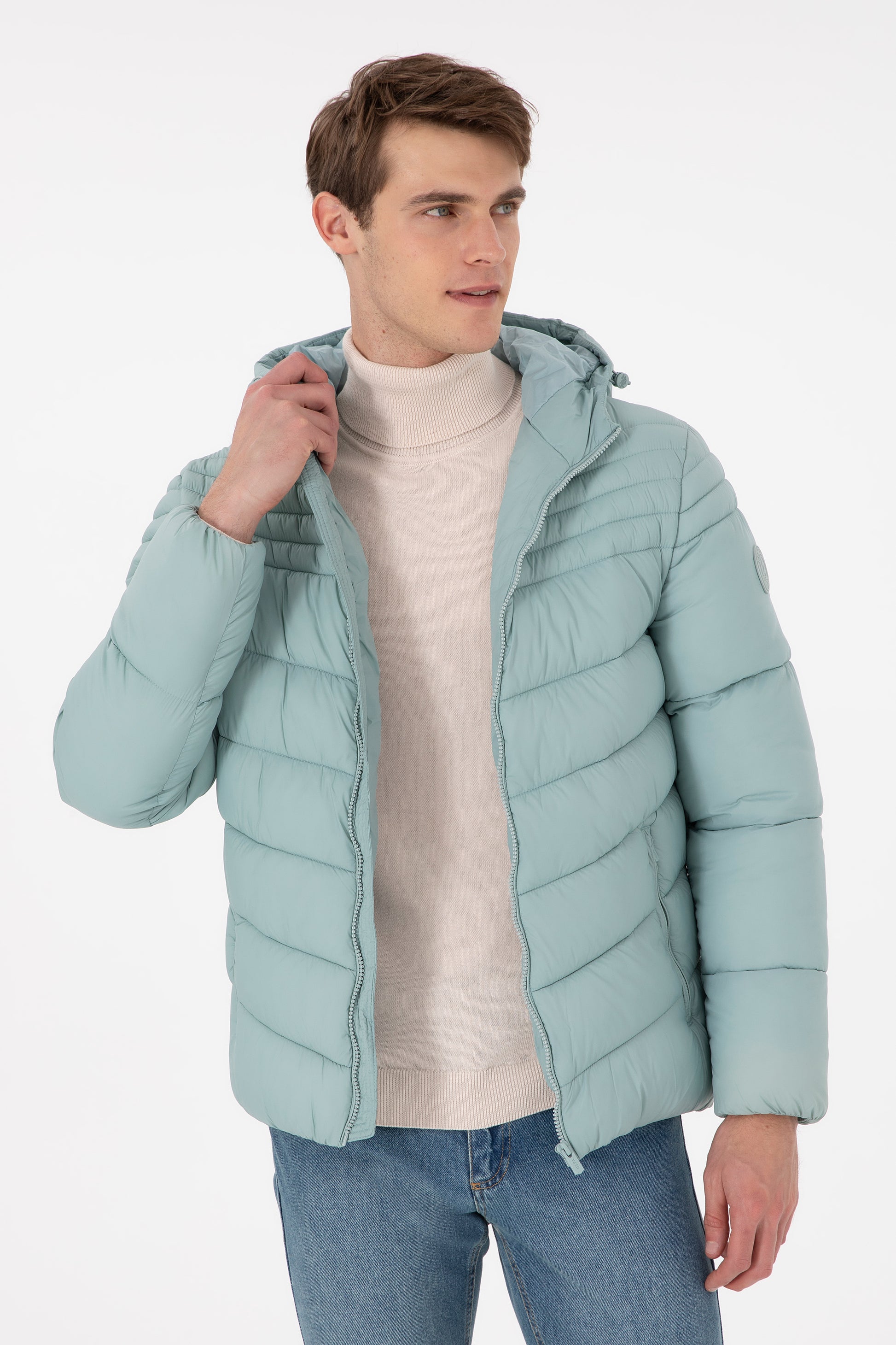 Men's Water Green Coat