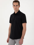 Black Basic Regular Fit Short Sleeve Pocket Shirt