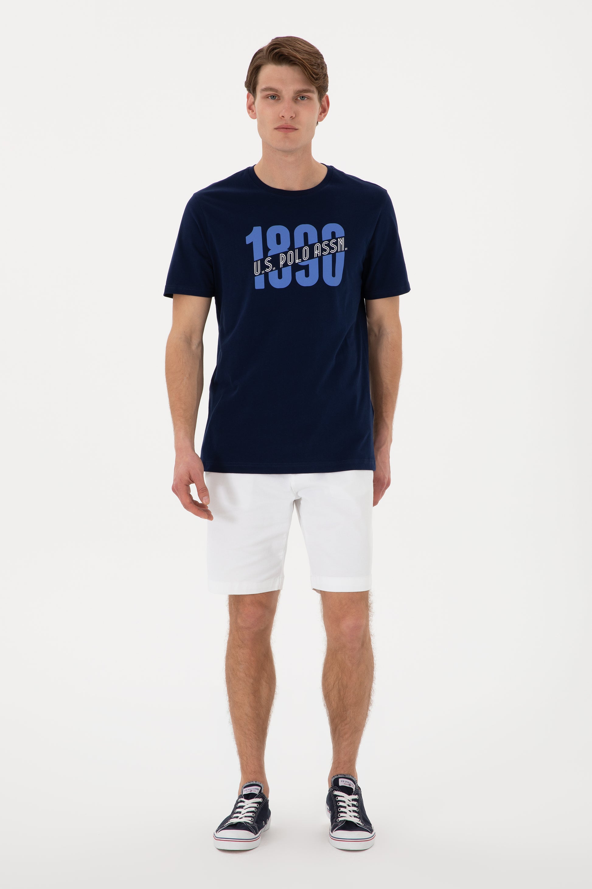 Men's Regular Fit Crew Neck Navy T-Shirt