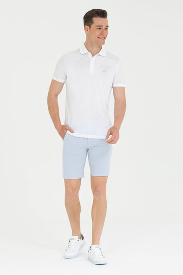 Men's Light Blue Woven Shorts