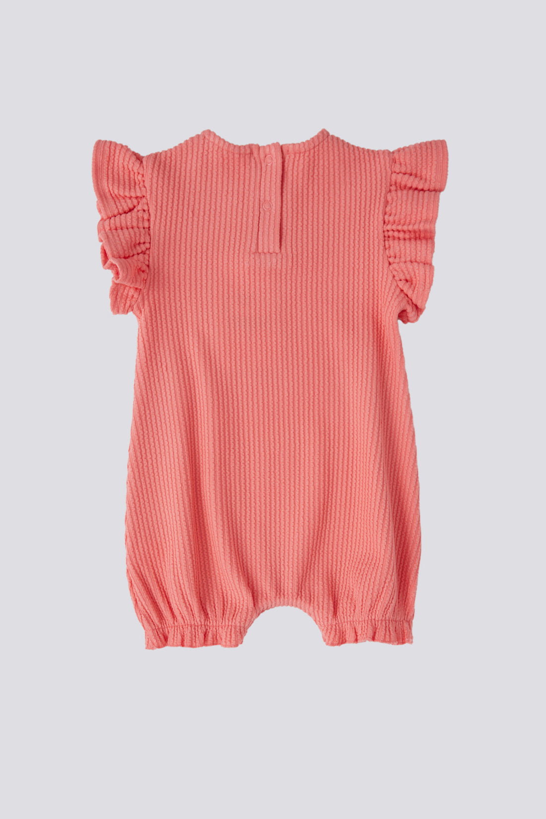 Baby Girl Salmon Ruffle Jumpsuit