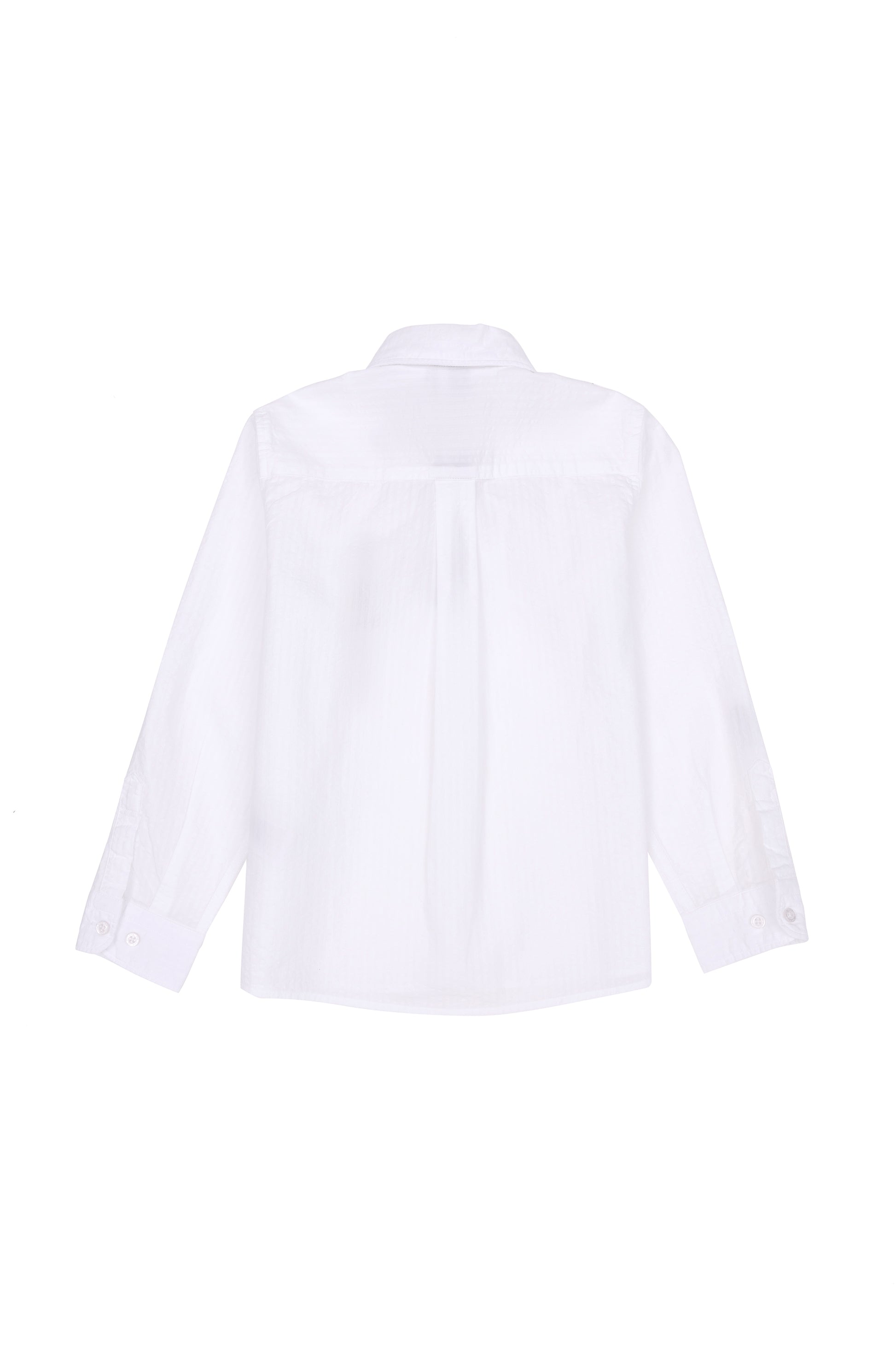 Boy's White Long Sleeve Shirt