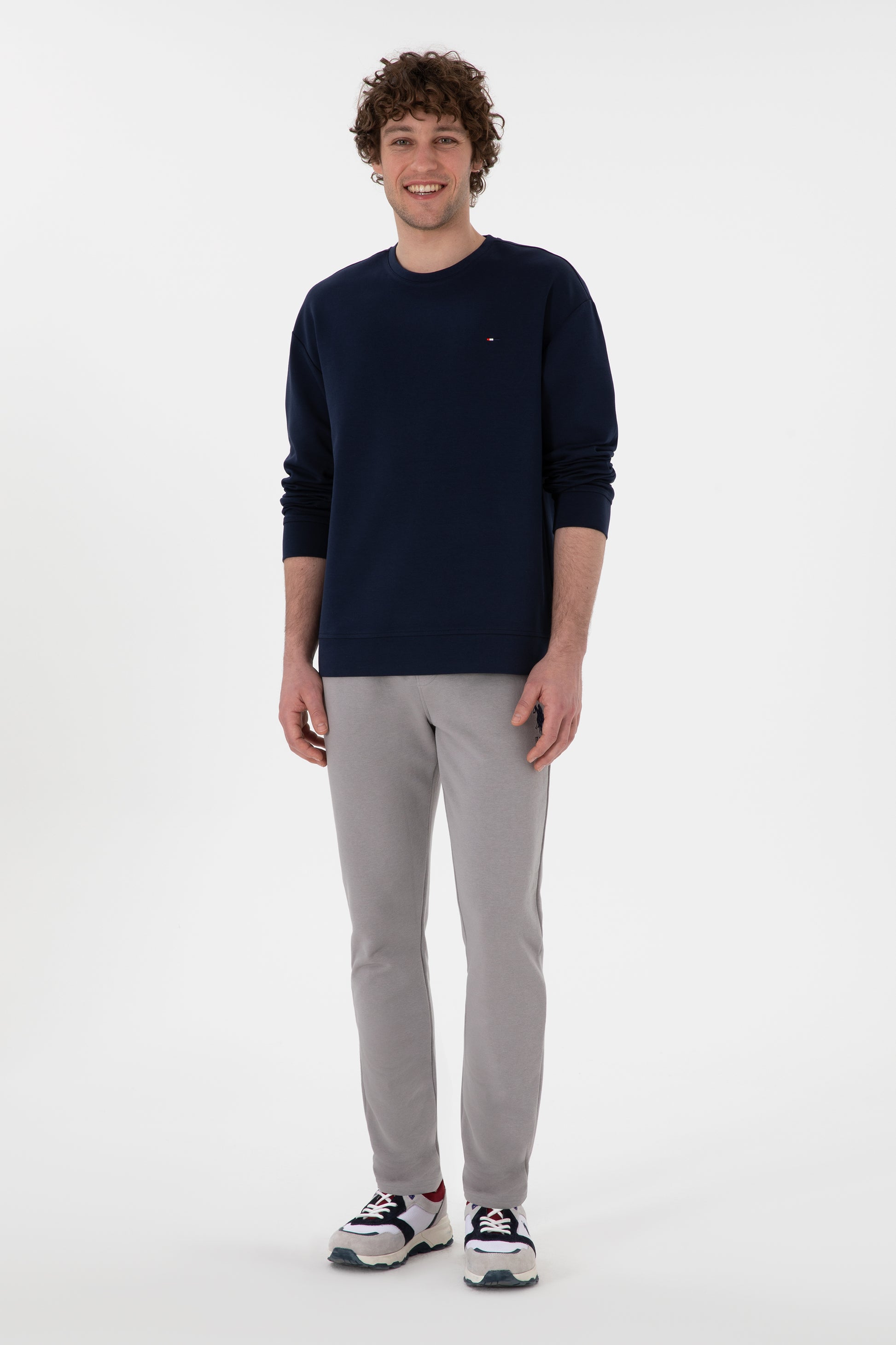 Men's Slim Fit Straight Leg Grey Sweatpants