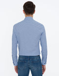 Navy Blue Slim Fit Long Sleeve Shirt
