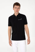 U.S. Polo Assn. - Men's Regular Fit Zipper Black T-Shirt