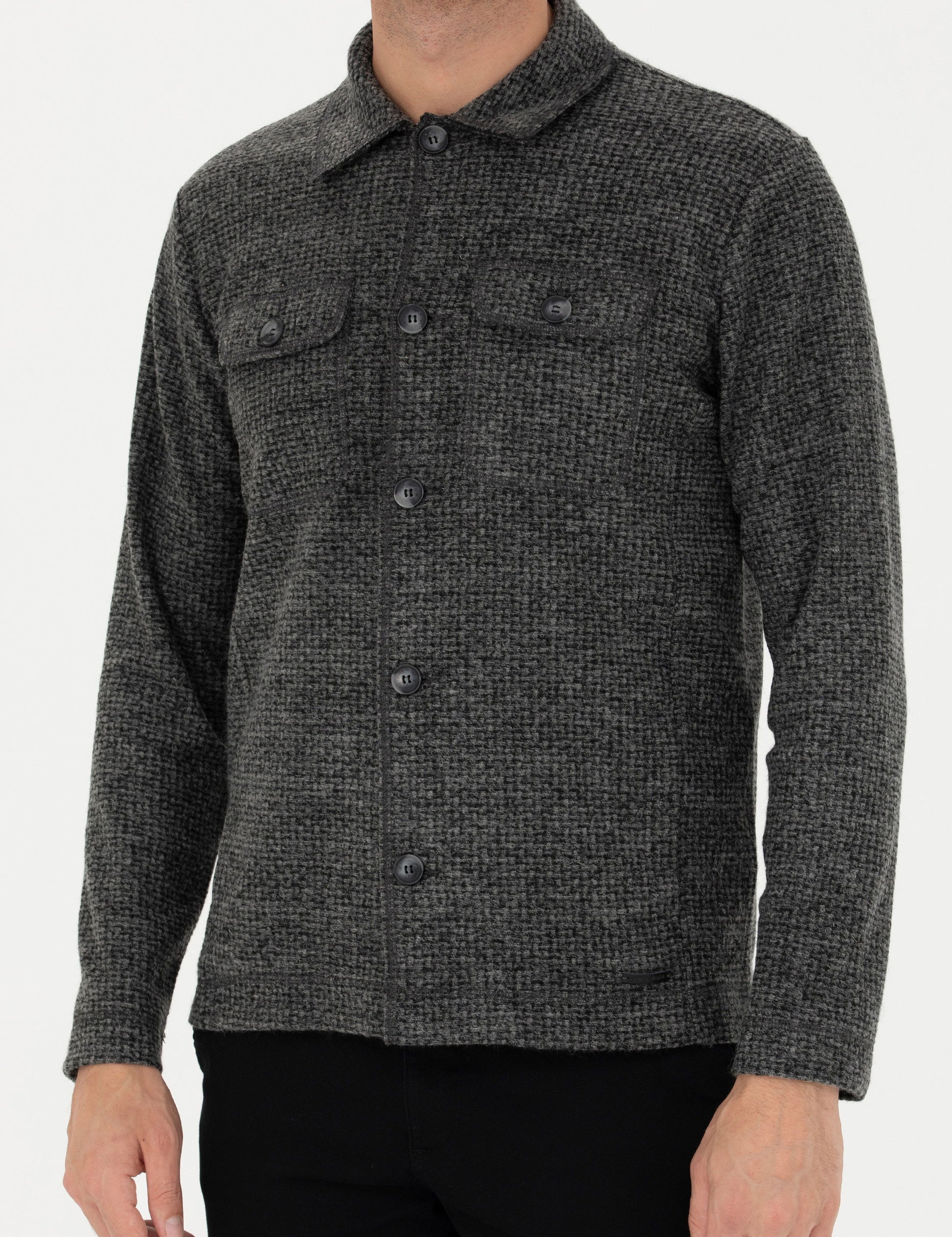 Anthracite Regular Fit Knitted Shirt