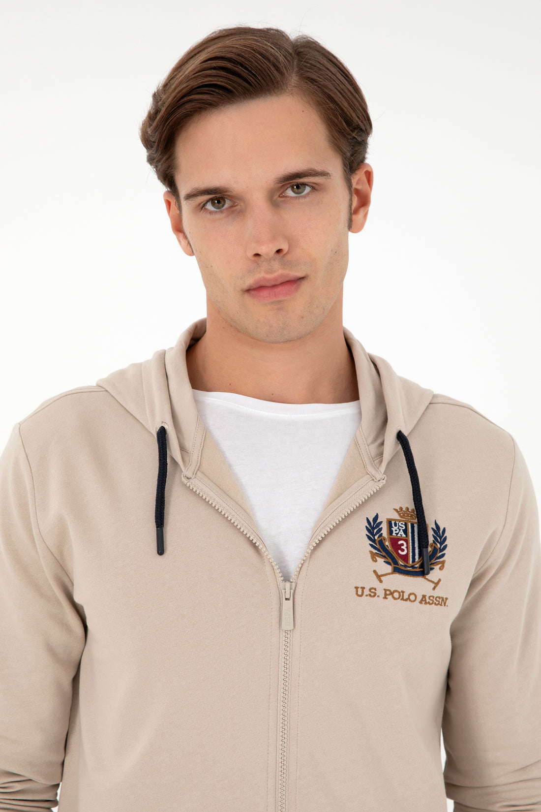 Men's Stone Knitted Cardigan