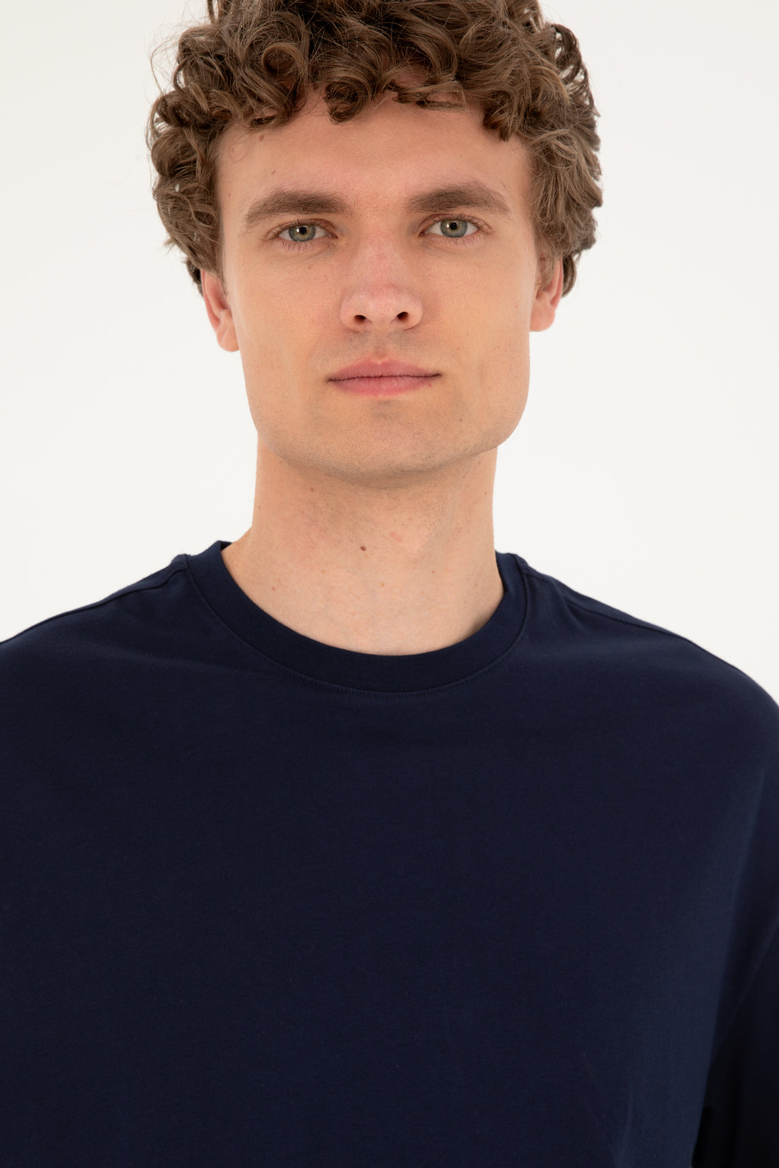 Men's Comfort Fit Crew Neck Navy T-Shirt