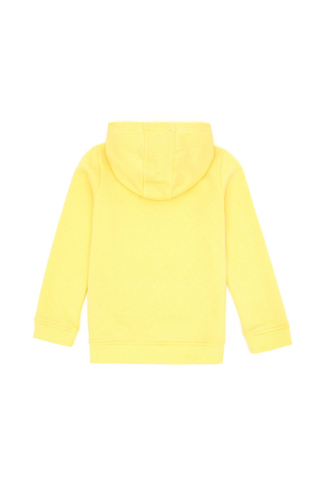 Girls' Yellow Basic Hooded Sweatshirt