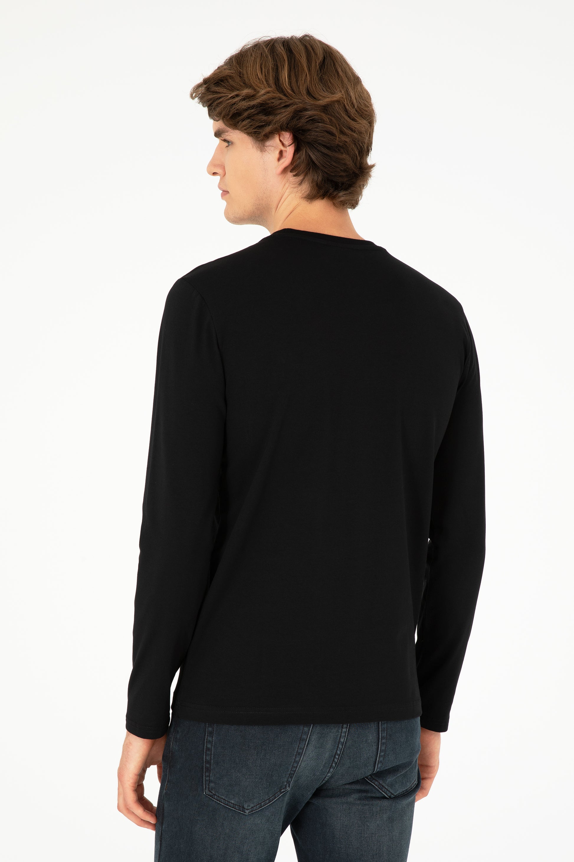 Men's Black Basic Sweatshirt