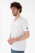 Men's Regular Fit V-Neck Anthracite Basic T-Shirt
