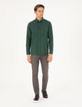 Green Regular Fit Long Sleeve Shirt