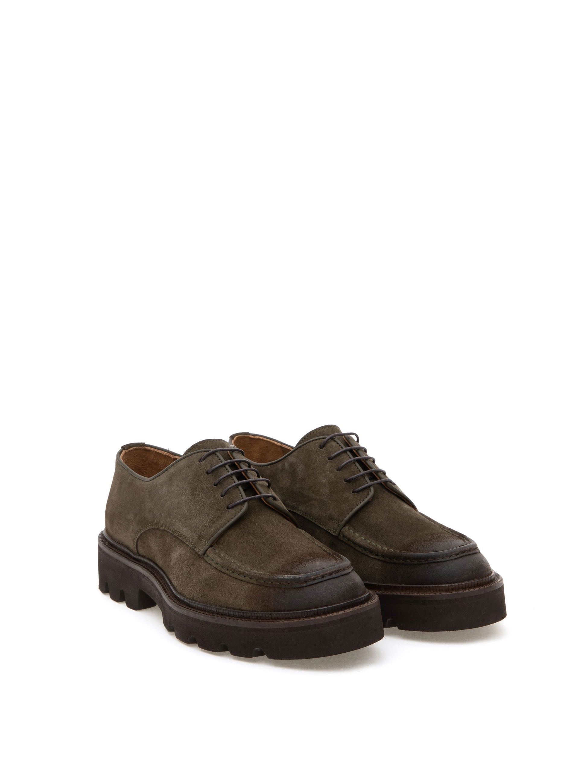 Khaki 100% Leather Casual Shoes
