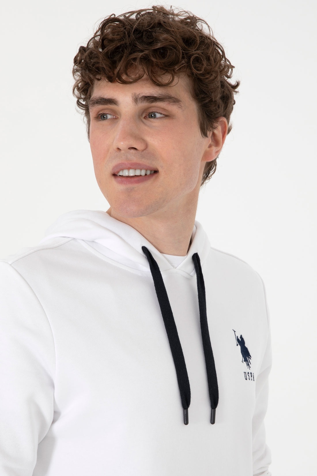 Men's White Basic Sweatshirt