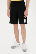 Men's Black Knitted Shorts