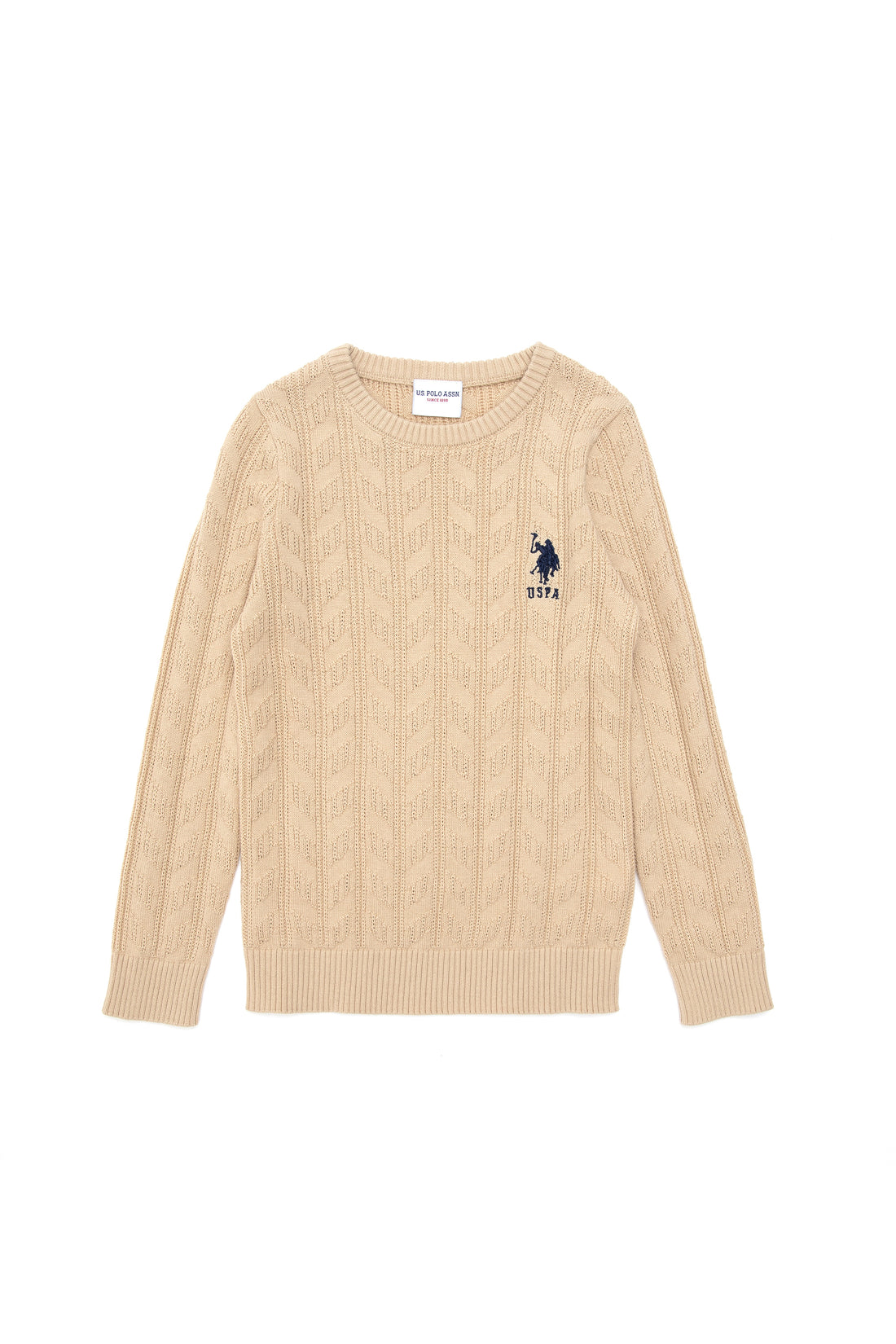 Boy's Sand Basic Crew Neck Sweater