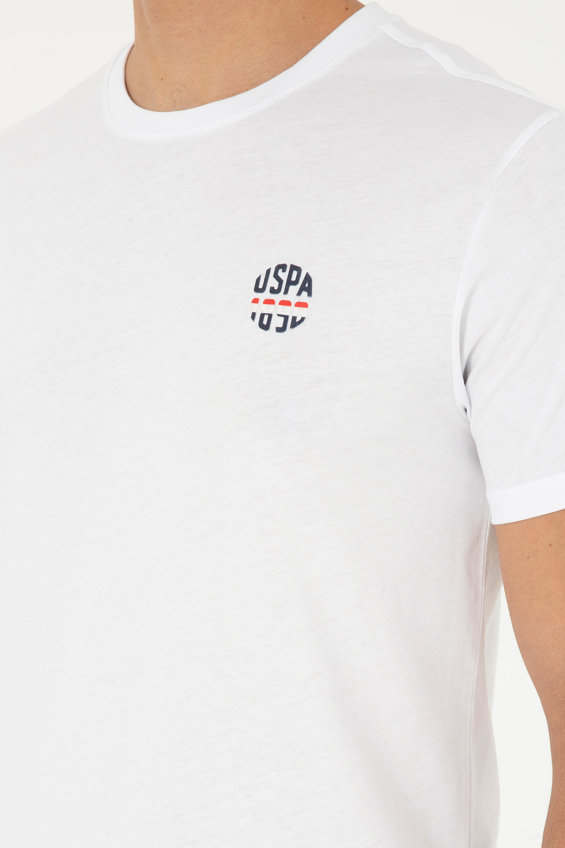 Men's Regular Fit Crew Neck White T-Shirt