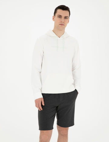 Ecru Regular Fit Sweatshirt