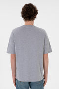 Men's Comfort Fit Crew Neck Grey Melange T-Shirt