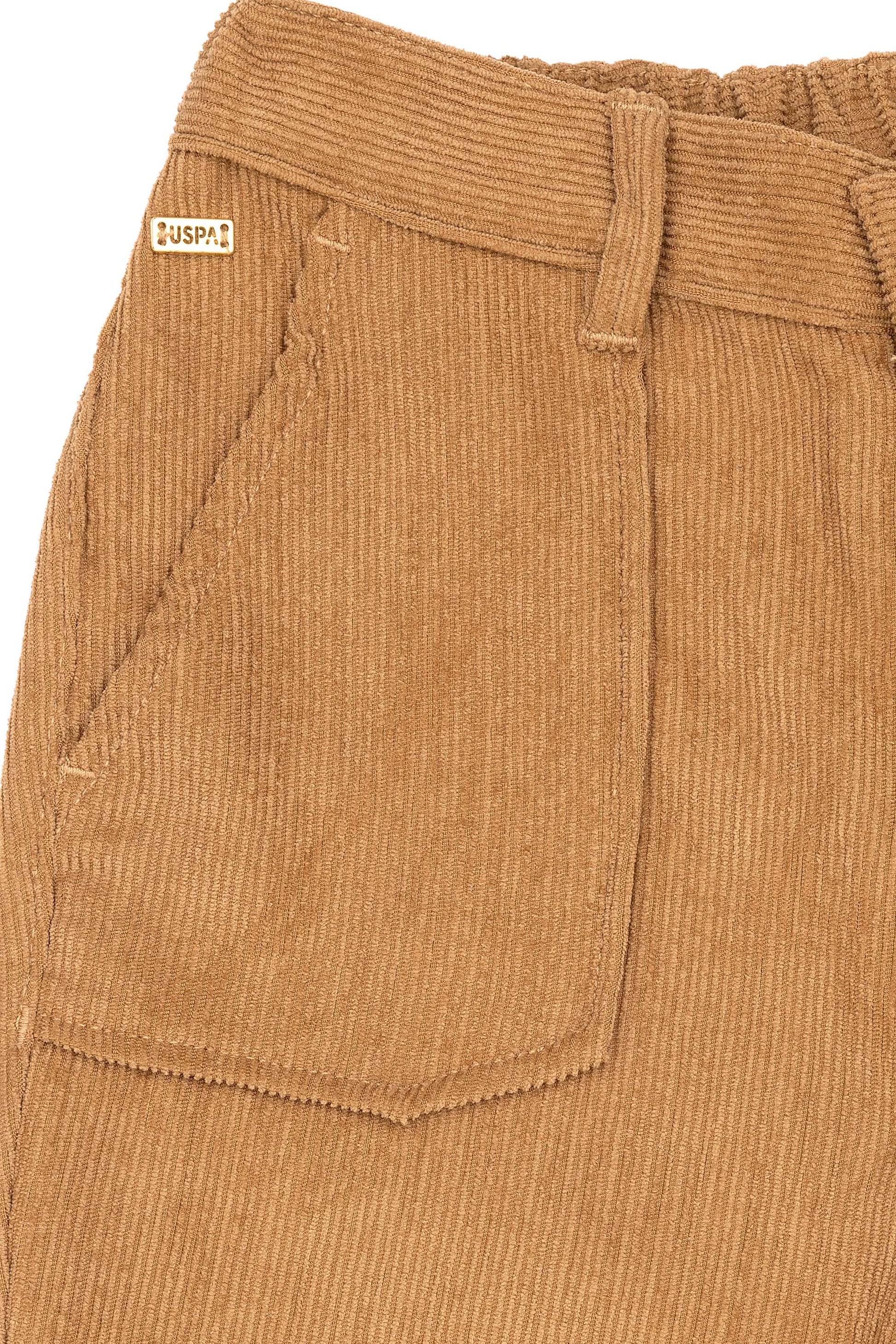 Girls' Camel Canvas Pants