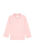 Baby Girl Powder Pink Polo Collar Sweatshirt