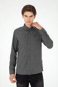 Men's Anthracite Long Sleeve Basic Shirt