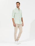 Green Slim Fit Long Sleeve Shirt