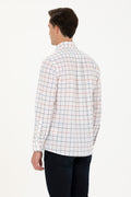 Men's Plaid White Shirt