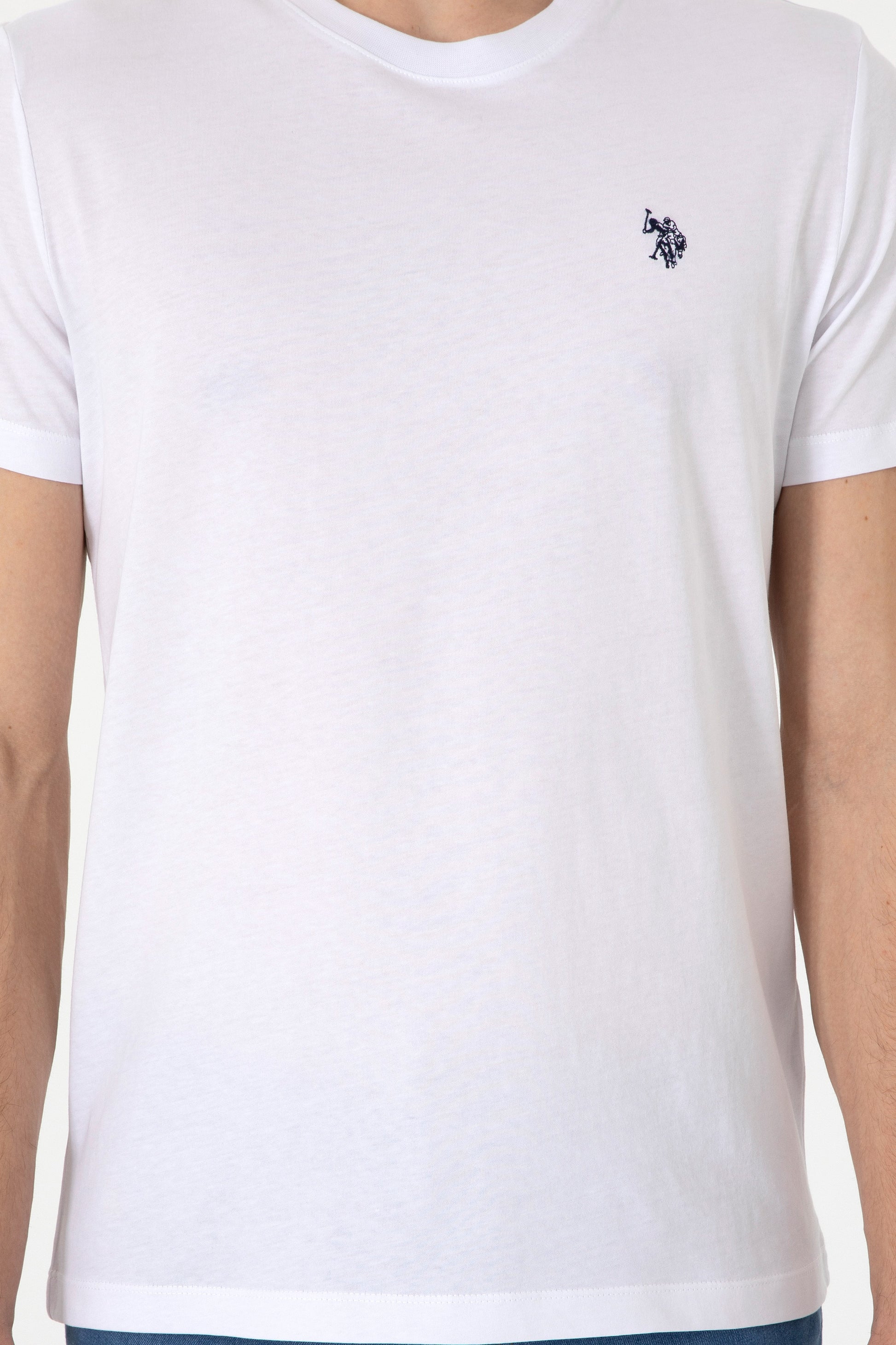 Men's Regular Fit Crew Neck White T-Shirt