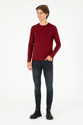 Men's Burgundy Basic Sweatshirt