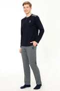 Men's Anthracite Melange Pajama Set