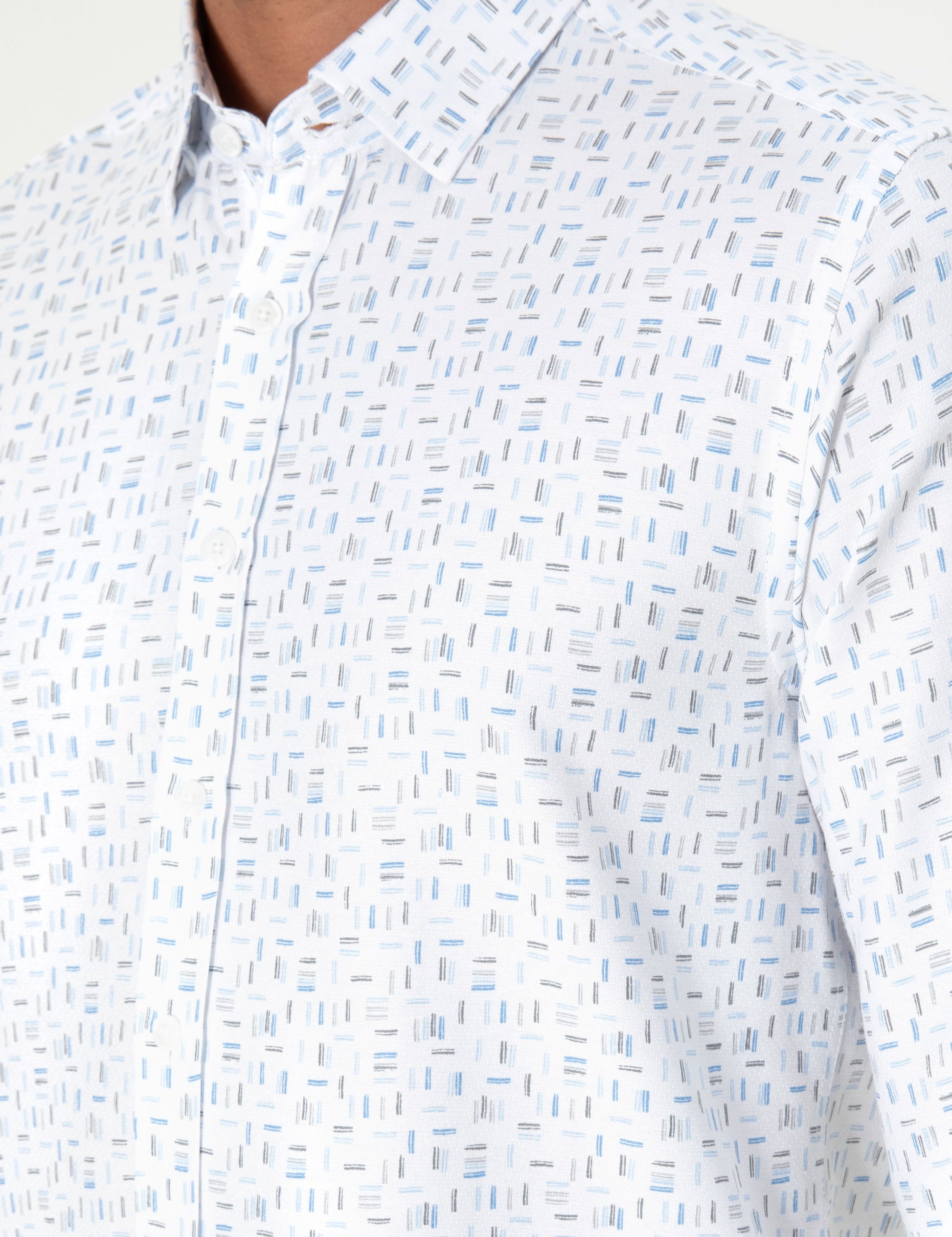Blue Slim Fit Long Sleeve Shirt