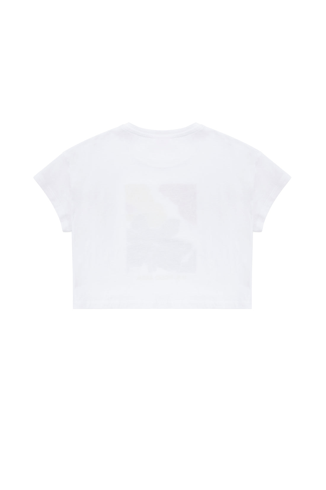 Kids White Crew Neck T-Shirt