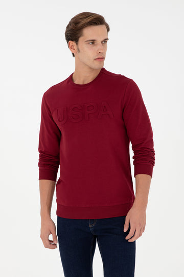 Men's Burgundy Basic Sweatshirt