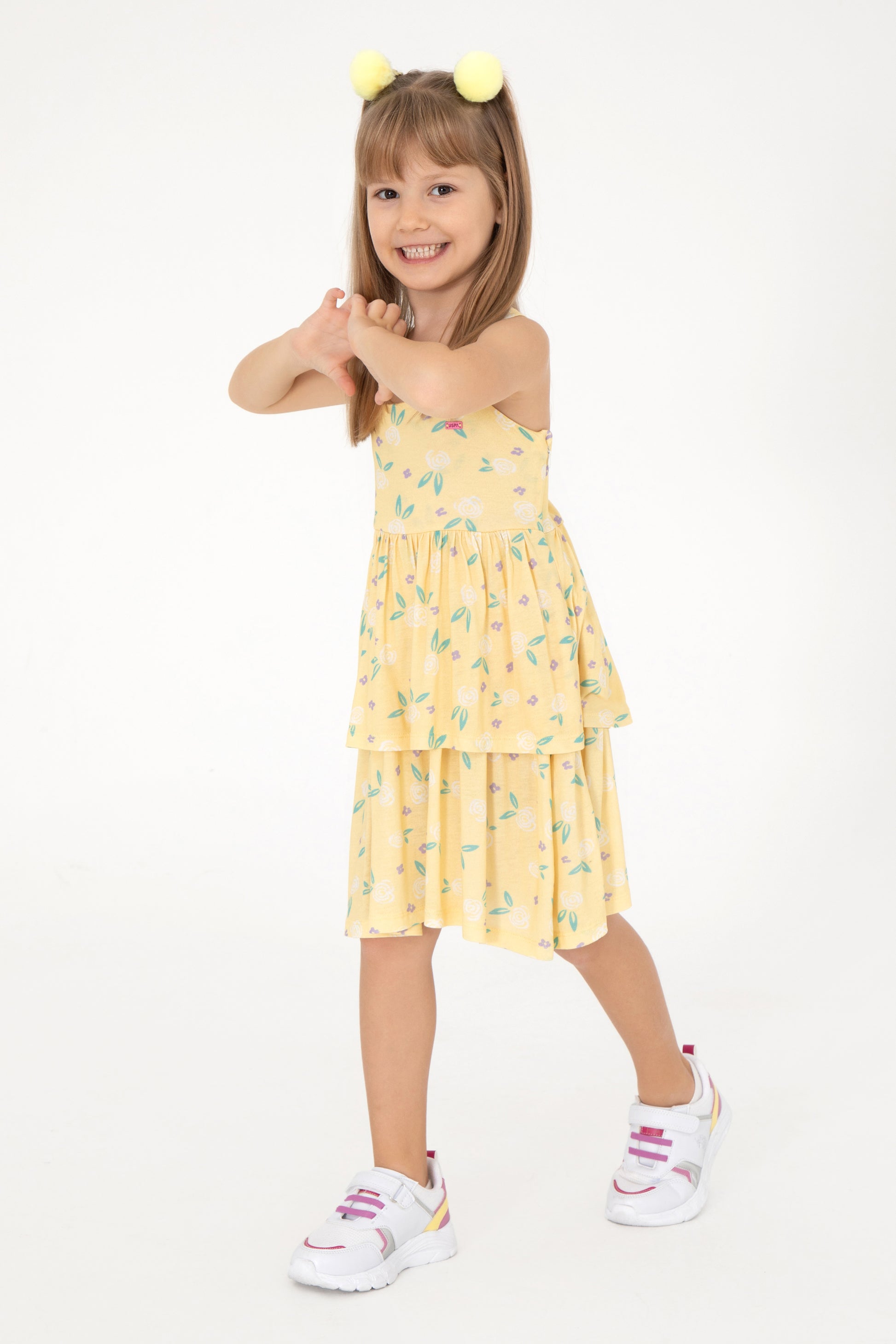Girl's Yellow Knitted Dress