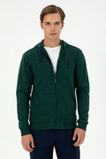 Men's Dark Green Knitted Cardigan