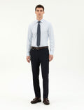 Light Blue Slim Fit Long Sleeve Basic Shirt