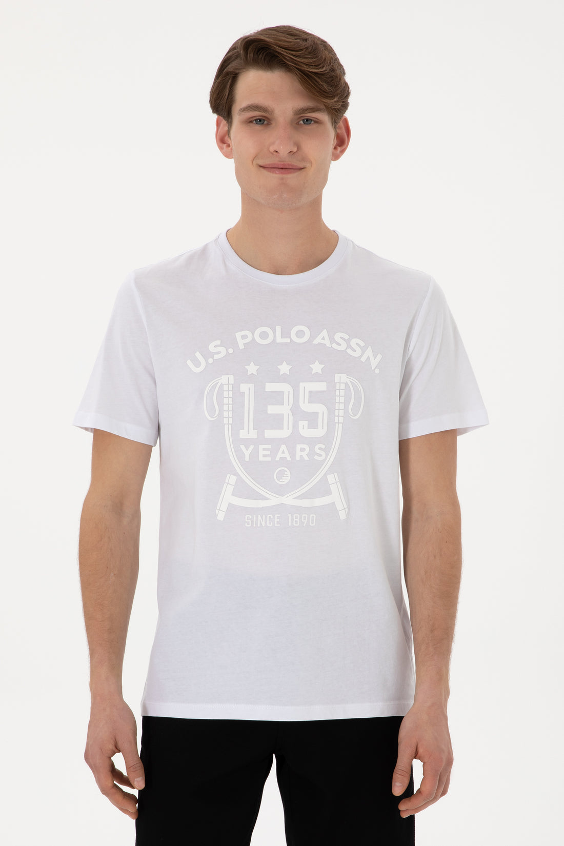 Men's Regular Fit Crew Neck White T-Shirt