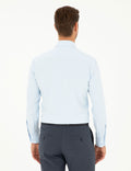 Light Blue Slim Fit Chunky Long Sleeve Shirt