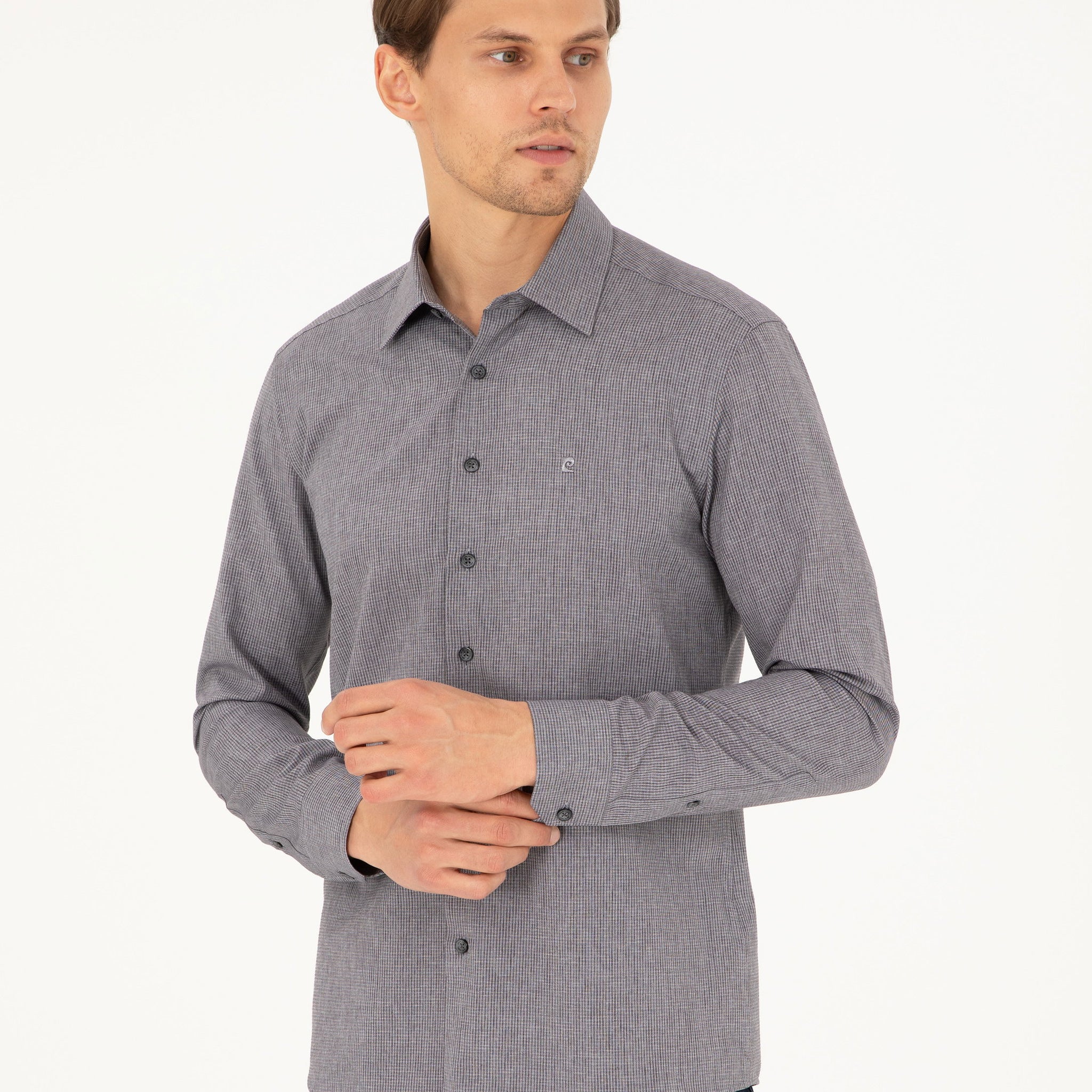 Anthracite Slim Fit Long Sleeve Shirt